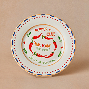 Karaca Pepper Club Pasta Tabağı Peperone 19 cm Mavi