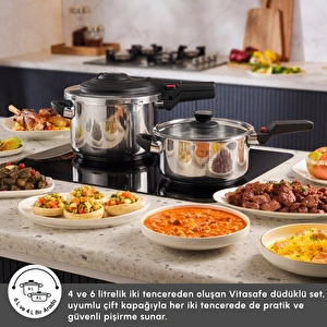 Karaca Vitasafe Düdüklü Tencere Seti 4+6 Litre