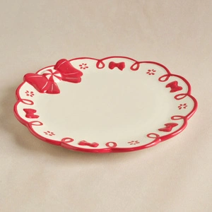Karaca New Year Ribbon Servis Tabağı 24,5 cm