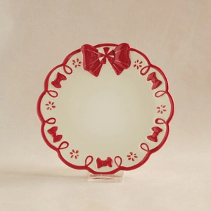 Karaca New Year Ribbon Pasta Tabağı 19,5 cm