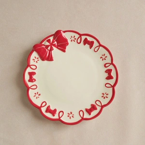 Karaca New Year Ribbon Pasta Tabağı 19,5 cm
