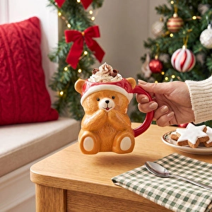 Karaca New Year Yılbaşı New Bear Kupa 450 ml görseli 4