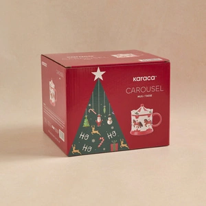 Karaca New Year Yılbaşı Carousel Kırmızı Kupa 450 ml