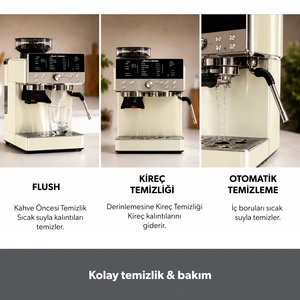 Jumbo X Homend LattePrimo 5018H Barista Tipi Çekirdek Öğütücülü Espresso Makinesi, 20 Sıcak ve Soğuk İçecek görseli 10