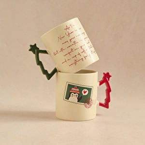 Karaca New Year Post Card 2 Kişilik Kupa Seti 230 ml