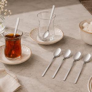 Krc Flame 6'lı Çay Kaşığı Platin