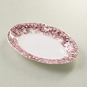 Emsan Floransa Kayık Tabak 21 cm Bordo