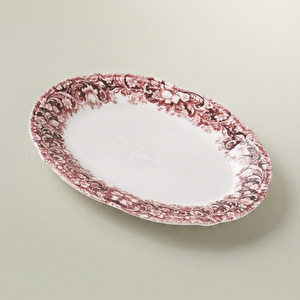 Emsan Floransa Kayık Tabak 26 cm Bordo