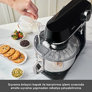Karaca Multichef Artisan Kıyma Çekme/ Sucuk-Sosis/İçli Köfte Aparatlı Digital Ekran Tam Döküm Kıyma Aparatlı Hamur Yoğurma Makinesi Black 7L görseli 6