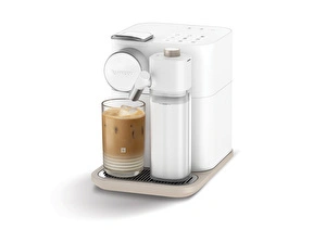 Nespresso F541 Gran Lattissima Beyaz Kahve Makinesi Seti ve Kahve Aksesuarları ile 2 Kapsül Termos Bardak ve Buz Kalıbı görseli 3