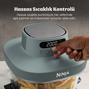 Ninja Crispi Pro 7-in-1 XL Cam Hazneli Pişirme Sistemi AshGreen görseli 5