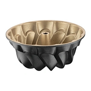 Emsan Black Shiny Flora Döküm Kek Kalıbı 22 cm