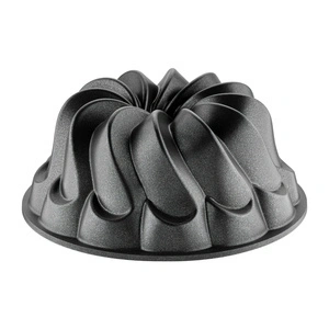 Emsan Black Shiny Flora Döküm Kek Kalıbı 22 cm görseli 4