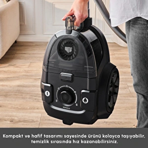 Karaca Vantuz ForceX Elektrikli Süpürge Black görseli 4