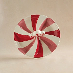 Karaca New Year Candy Twist Pink Bölmeli Sunumluk 27 cm