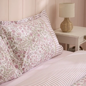 Kaşmir Home Aldira %100 Pamuk Çift Kişilik Nevresim Takımı Pembe görseli 4