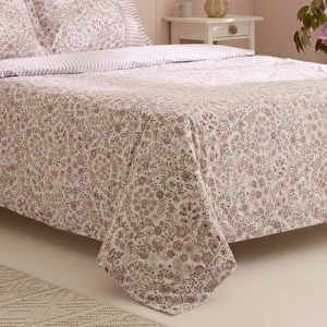 Kaşmir Home Aldira %100 Pamuk Çift Kişilik Nevresim Takımı Pembe görseli 6