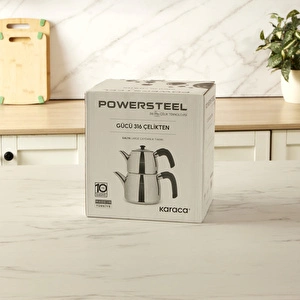 Karaca Powersteel 316+ Galya Maxi Çaydanlık Takımı 1,6L & 3L görseli 5