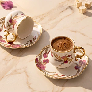 Emsan Lilyum 6 Kişilik Kahve Fincan Takımı 90 ml görseli 4