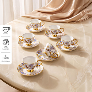 Emsan Hera 6 Kişilik Kahve Fincan Takımı 80 ml görseli 1