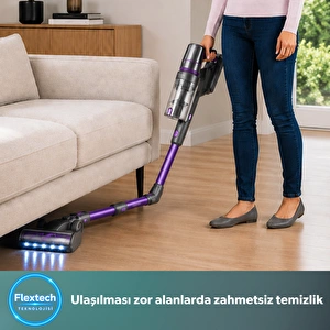 Homend Dustrıder 1273H Katlanabilir Borulu Dikey Süpürge Mor görseli 4