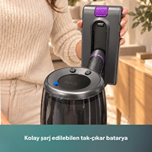 Homend Dustrıder 1273H Katlanabilir Borulu Dikey Süpürge Mor görseli 9