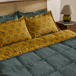 Karaca Home Harvest %100 Pamuk Welsoft Çift Kişilik Comfort Set Yeşil