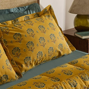Karaca Home Harvest %100 Pamuk Welsoft Çift Kişilik Comfort Set Yeşil