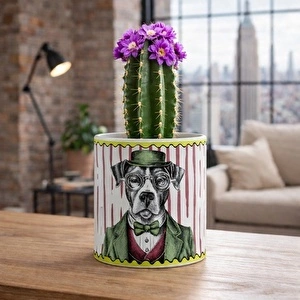 Egan Italy Human Essence 2'li Köpek Desenli Mini Saksı Seti görseli 2