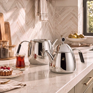 Karaca Powersteel 316+ Ezgi Midi Çaydanlık Takımı 1L & 2,2L