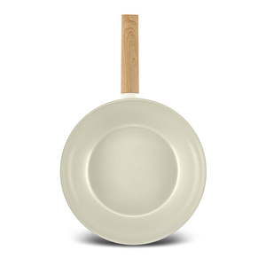 Karaca x Refika Swiss Crystal Almond Cream 28 cm Wok Tava  görseli 7