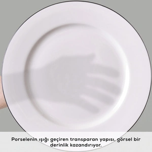Karaca Elegance Bone Lexi 53 Parça 12 Kişilik Yemek Takımı Platin görseli 4