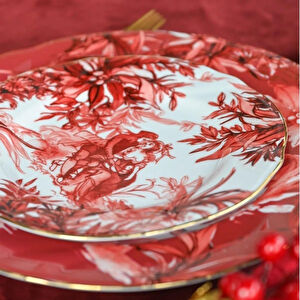 Baci Milano Le Rouge Porselen Tatlı Tabağı 21 cm görseli 1