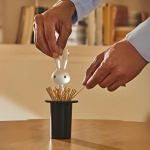 Alessi Magic Bunny Kürdan Tutucu Siyah görseli 2