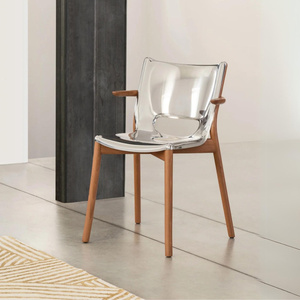 Alessi Poele Kolçaklı Sandalye 53 cm x 56 cm x 81 cm Gümüş görseli 1