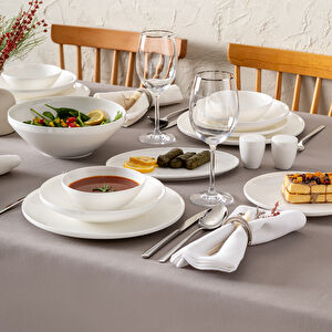  Emsan Alya Beyaz 53 Parça 12 Kişilik Yemek Takımı