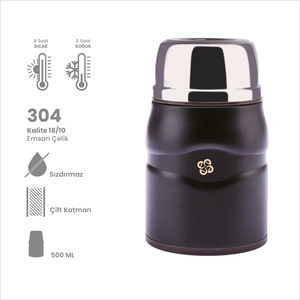 Emsan Smart Siyah Yiyecek Termosu 500 ml görseli 2