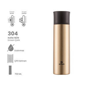 Emsan Bright Termos Gold 750 ml görseli 2