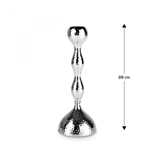 Karaca Home Arlen Tekli Şamdan Silver 26 cm