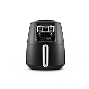 Karaca Air Pro Cook XL 2 in 1 Konuşan Airfryer Black Chrome 4L görseli 2