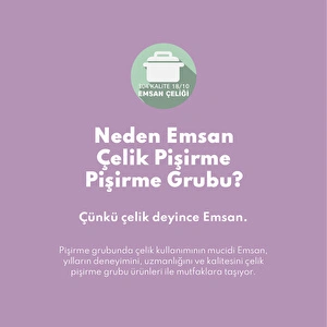 Emsan Azure İndüksiyon Tabanlı 6 Parça Titanyum Çelik Tencere Seti Rose Gold görseli 8