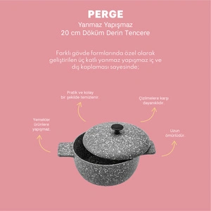 Emsan Perge Döküm Derin Tencere  20 cm görseli 11
