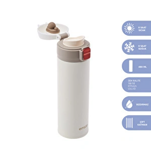 Emsan Ester Beyaz Termos 480 ml görseli 3