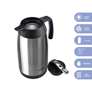 Emsan New Vega Termos Inox 1,5 L görseli 2