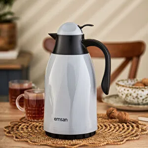 Emsan Sırça Termos 1,3 L Gri görseli 7