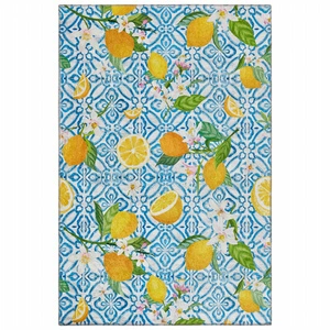 Kaşmir Halı Dekoratif Art Mutfak Lemon 80x150 cm görseli 3