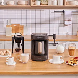 Karaca Hatır Barista Latte ve Türk Kahve Makinesi Walnut Brown görseli 12