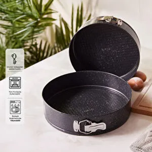 Emsan Circle 2'li Kelepçeli Kek Kalıbı Seti 24-28 cm