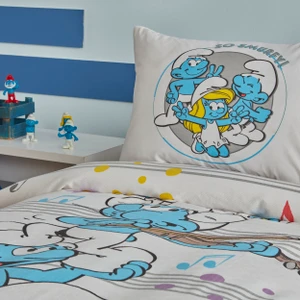  Karaca Home Smurfs by Musicial Time Tek Kişilik Pike Takımı