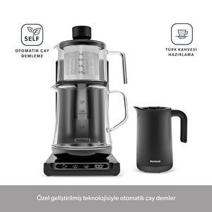 Homend Smart Royaltea Plus 2 in 1 Otomatik Çay ve Türk Kahve Makinesi wifi görseli 1